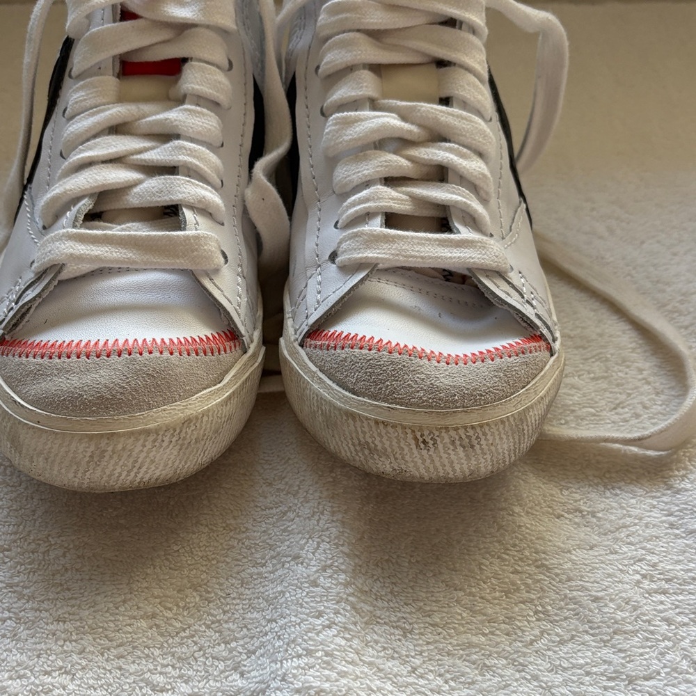 Nike Wmns Blazer Mid ‘77 Jumbo Swoosh White Black DQ1471-100 s 8.5 - Picture 9 of 11